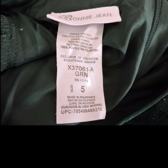 Bonnie Jean Green Dress - Picture 5 of 6